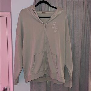 Garage Sage Green Zip-Up Hoodie